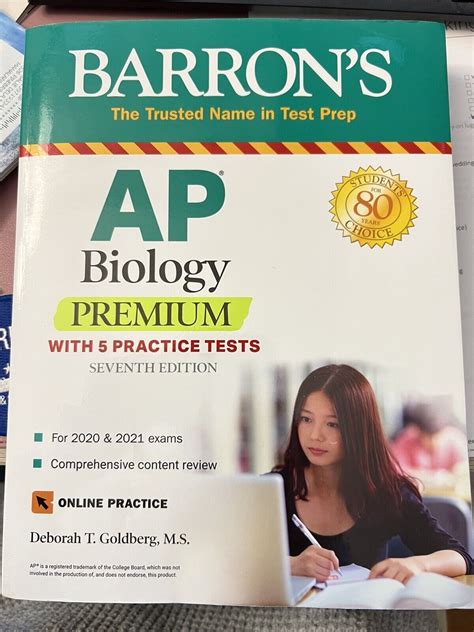 Barrons AP Biology Seventh Edition Review Book 5 Practice Tests