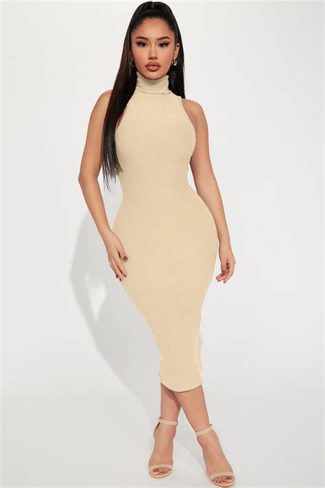 Look At Me Ribbed Midi Dress Cream Fashion Nova Dresses Fashion Nova