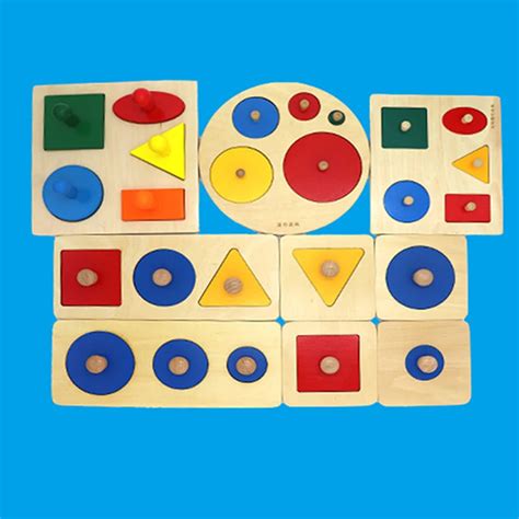 Formes G Om Triques En Bois Puzzle Montessori Color Apprentissage