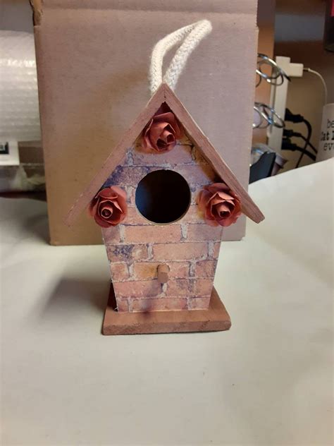 Rustic Brick Bird House Ornament Etsy