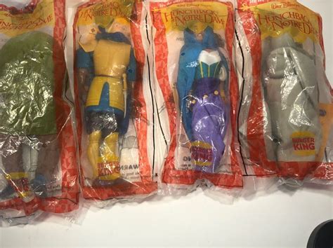 Disney Burger King Hunchback Of Notre Dame Dolls 4 Piece Lot Quasimodo