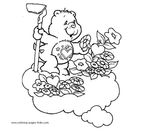 Care Bears Coloring Picture - Care Bear in the garden