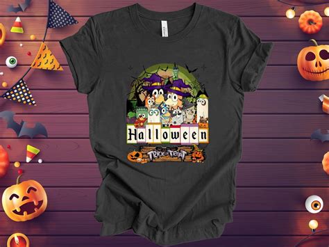 Bluey Bluey Halloween Trick Or Treat Happy Halloween Unisex S Xl Hot Trending Shirt