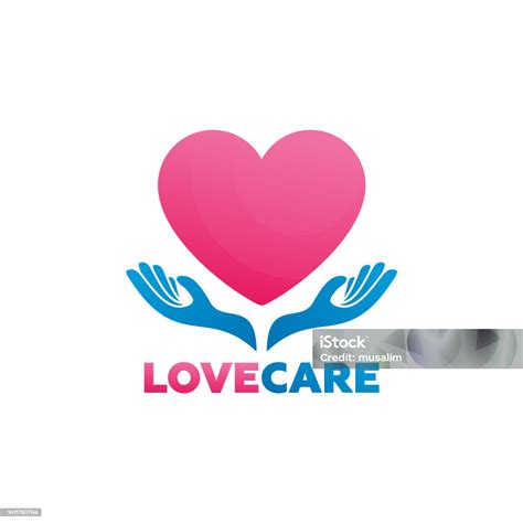 love care logo template design vector emblem design concept creative