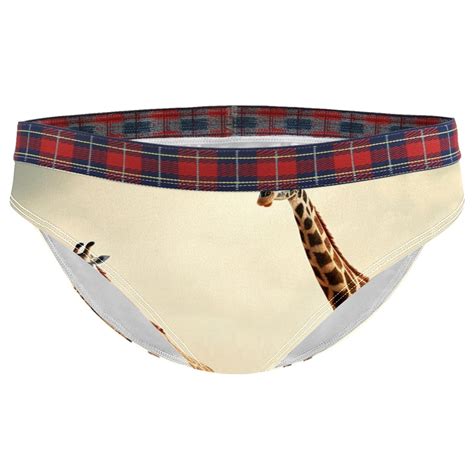 Brief Underwear Bikini Panties For Women Bikini Underwear Xl African Grassland Two Giraffes