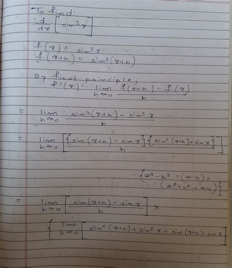 Find The Derivative Of Sin X With Respect To X Brainly In