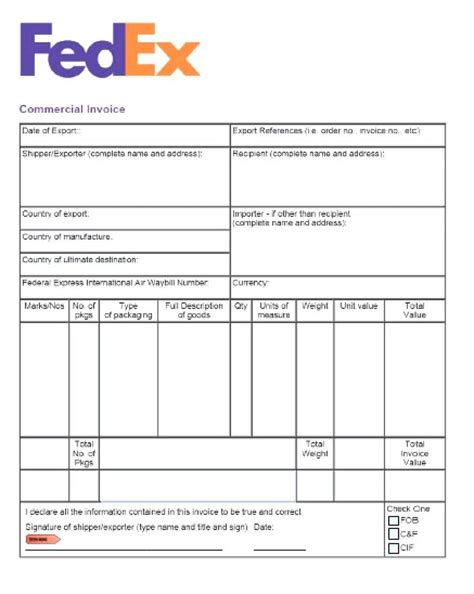 commercial invoice template word  fearsome ideas  international