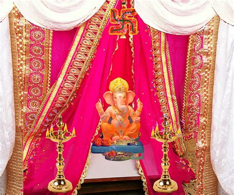 Aggregate More Than Ganpati Decoration Ideas With Saree Best