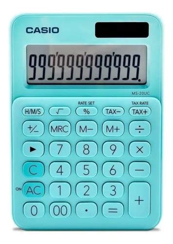 Calculadora Casio Ms 20uc Colores Surtidos Calipso Gn Cuotas Sin Interés