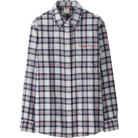 Uniqlo Womens Disney Project Flannel Long Sleeve Shirt 15 Liked On