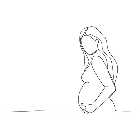 Pregnant Line Drawing