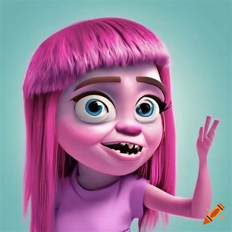 Character Design Of A Pink Bimbo Fembot In Monsters Inc Style On Craiyon