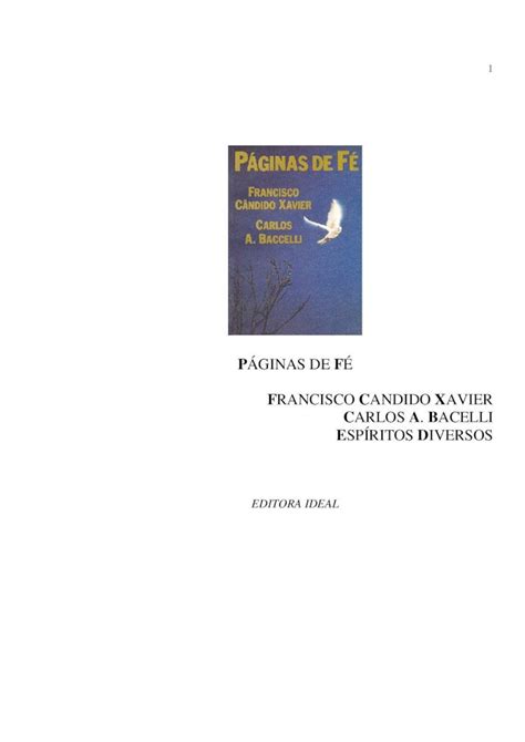 Pdf P Ginas De F Bvespirita De Fe Psicografia Chico Xavier E