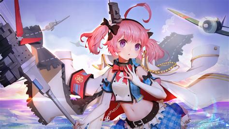 Aircraft Anthropomorphism Azur Lane Clouds Elbow Gloves Gloves