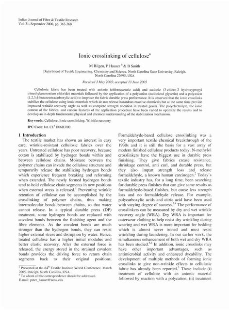 Pdf Ionic Crosslinking Of Cellulose Niscairnopr Niscair Res In