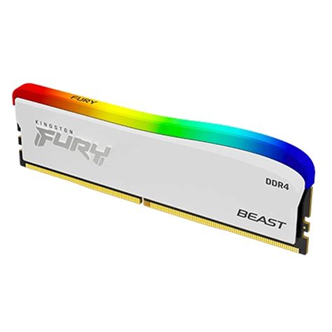 Memoria Ram Kingston Fury 16GB 3200Mhz DDR4 RGB Blanca Desktop