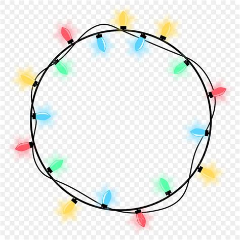 Christmas Greeting Card Clipart Vector Christmas Lights Wreath