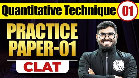 Quantitative Technique Practice Paper Clat Preparation Youtube