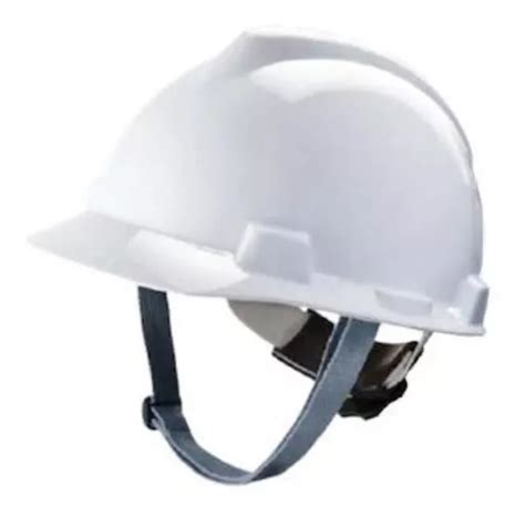 Capacete Branco Msa V Gard Carneira Push Key Jugular Obra Ca