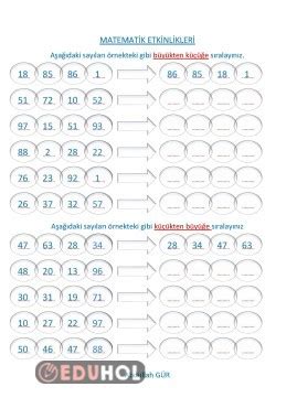 2 Sınıf Matematik Sayıları Sı Eduhol Etkinlik İndir Oyun Oyna