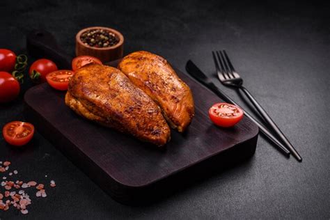 Premium Photo Delicious Grilled Chicken Fillet With Spices And Herbs