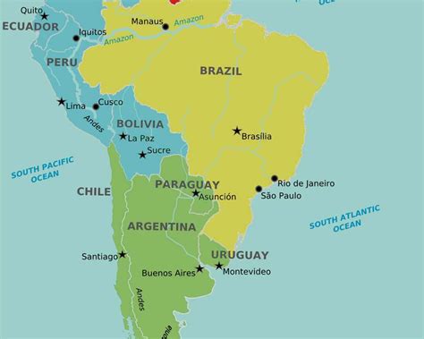 A List Of The Countries In South America And Their Capitals Country Faq