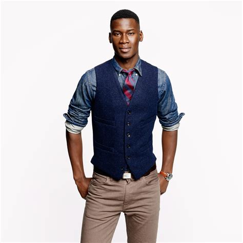 J.Crew Vest in English Navy Wool in Blue for Men | Lyst