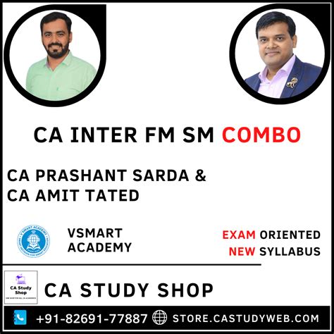 Inter New Syllabus FM SM Exam Oriented Combo By CA Amit Tated CA