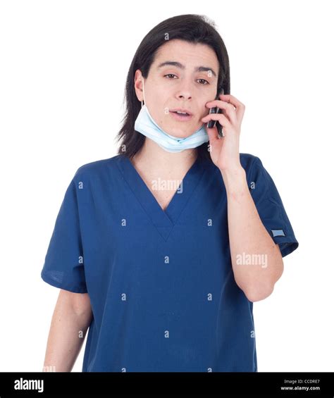 Doctor talking on the phone Stock Photo - Alamy