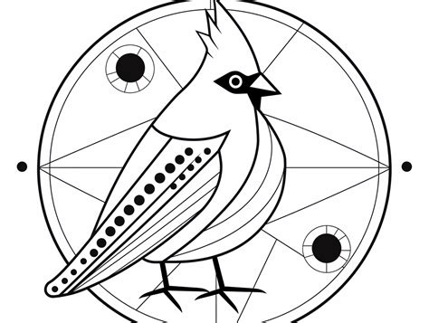 Cardinal Coloring Page For Relaxation - Coloring Page