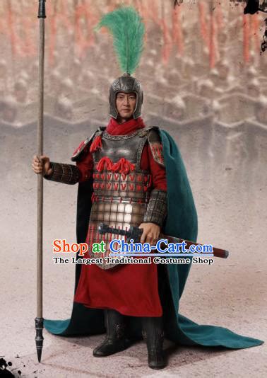 Chinese Ancient Soldier Armor And Helmet Traditional Qin Dynasty