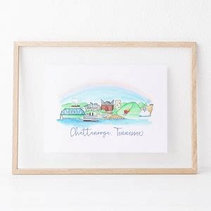 Chattanooga, Tennessee Skyline Art Print - Etsy