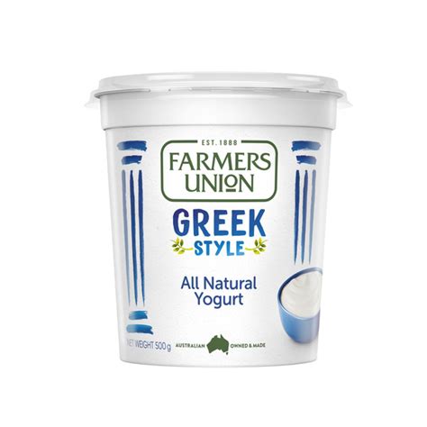 Buy Farmers Union Greek Style Natural Yoghurt 500g Coles