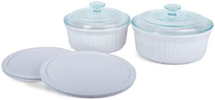 Amazon Corningware French White Pc Ceramic Bakeware Set With