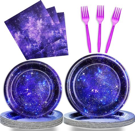 96 Pcs Galaxy Party Supplies Outer Space Theme Paper