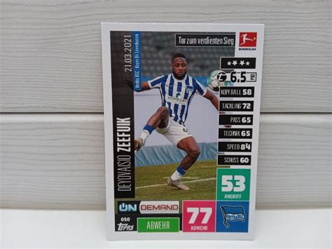 Match Attax Deyovaisio Zeefuik Hertha Bsc On Demand