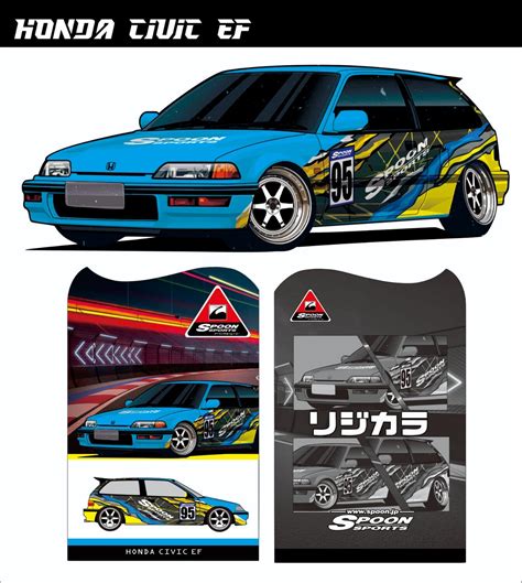 Preorder Honda Civic Ef Spoon Sports Livery Hot Wheels Custom