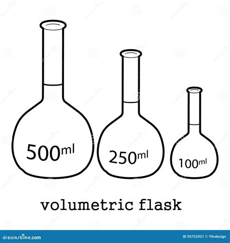 Volumetric Flask Icon Outline Stock Vector Illustration Of Line