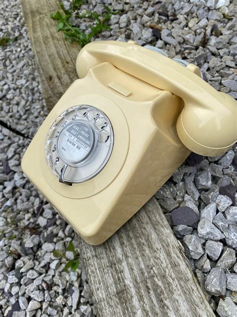 Vintage Phone Gpo Rotary Dial Telephone Cream Built Fully