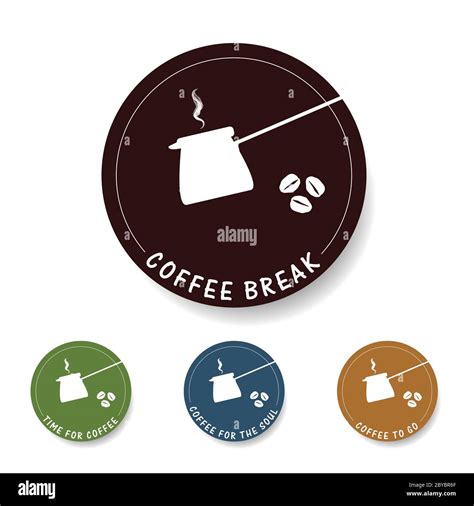 Coffee Break Icon Set Illustration Stock Vector Image And Art Alamy