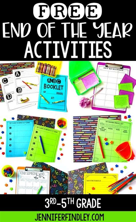 Free End Of The Year Activities For 4th And 5th Grade School