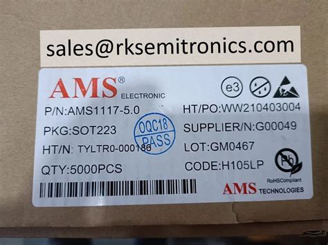 Ams1117 50 Ldo Voltage Regulators 800ma Ldo Linear Reg 5v At Rs 450