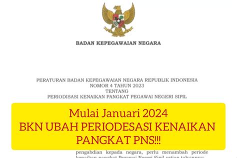 Mulai Januari BKN Ubah Periodesasi Kenaikan Pangkat PNS Menjadi 6 Kali