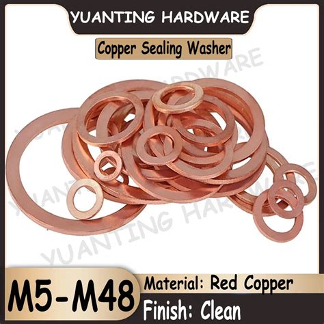 1piece 30pcs M5 M6 M8 M10 M12 M14 M16 M18 M20 M22 M48 Red Copper