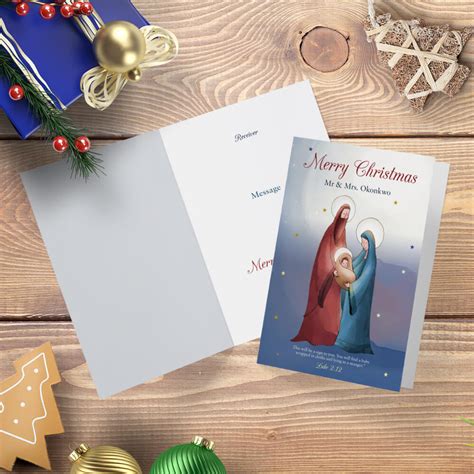 Personalised Nativity Christmas Card – Greetings World