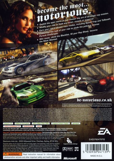 Need For Speed Most Wanted 2005 Xbox 360 Box Cover Art Mobygames