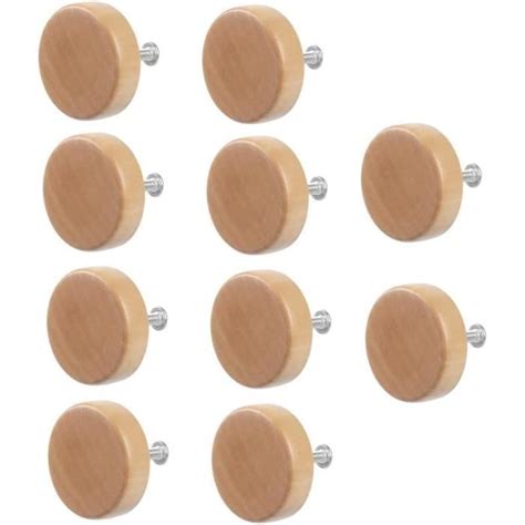 Boutons De Tiroir En Bois 10 Pcs Boutons De Porte De Placard Poignées