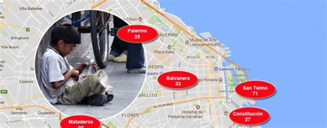 El Mapa Que Más Duele Los Barrios Porteños Con Más Chicos Que Duermen En La Calle Big Bang News