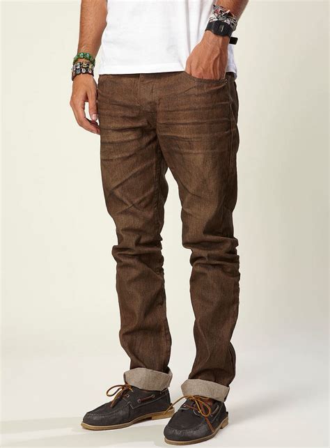 Mens Brown Jeans Jeans Outfit Men Brown Pants Men Denim Jeans Men