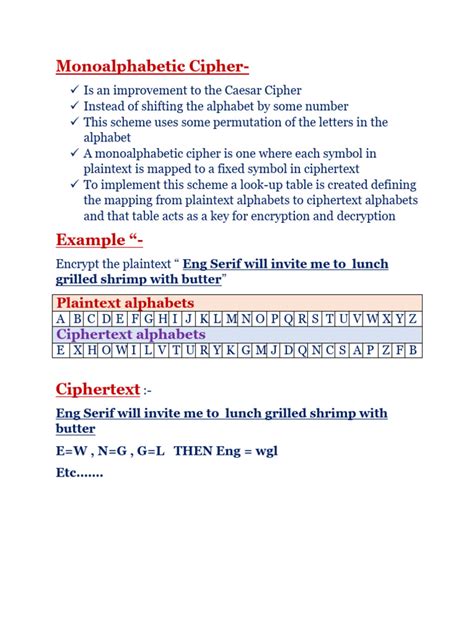 Monoalphabetic Cipher | PDF